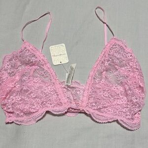 Free People Light Pink Lace Bralette